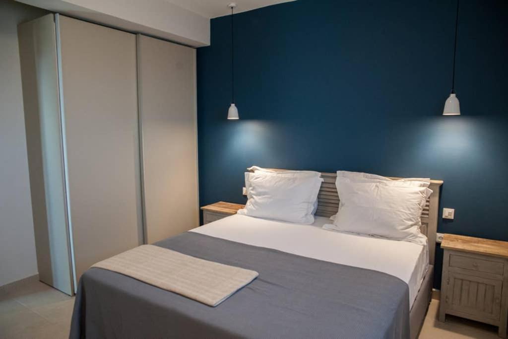 New Villa Blue With Private Pool At Trapezaki Livathos  Bagian luar foto